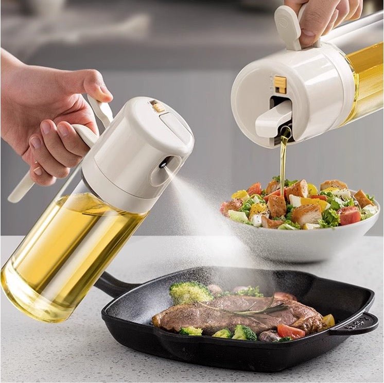 2 in 1 Oil / Vinegar Dispenser and Oil Sprayer - 550ML - Decor 4 Life