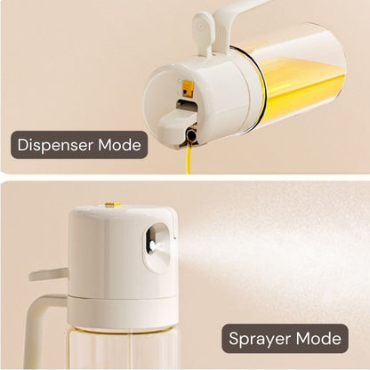 2 in 1 Oil / Vinegar Dispenser and Oil Sprayer - 550ML - Decor 4 Life