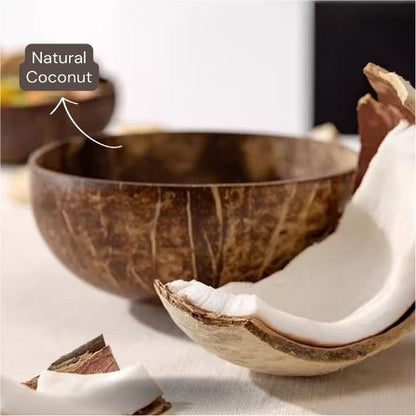 Natural Coconut Bowl and Wooden Spoons set - Decor 4 Life